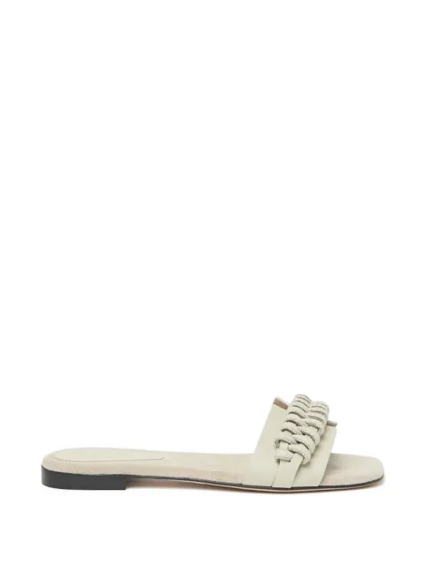 Peserico ruched-detail slides Neutrals E39735C0RCC839