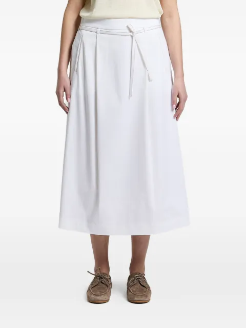 Peserico midi belted pleated skirt White P05699A01037