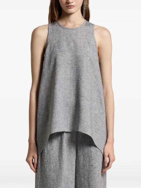 Peserico asymmetric sleeveless top Grey S0819702600
