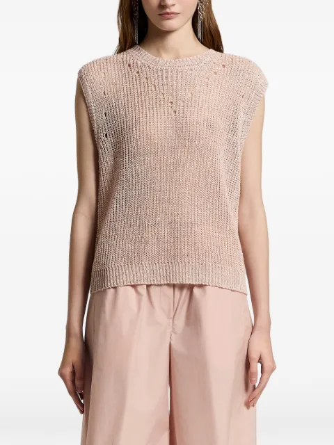 Peserico open knit vest Pink S99132F059263A