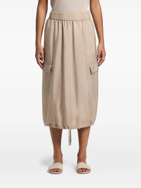 Peserico side-pocket midi skirt Neutrals P0520300951