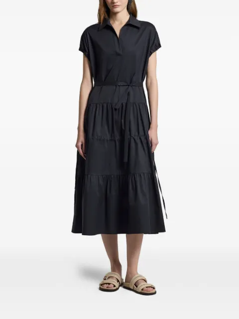 Peserico tiered belted midi dress Blue S0291701979