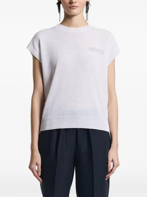 Peserico pocket knitted t-shirt White S99179F129056V