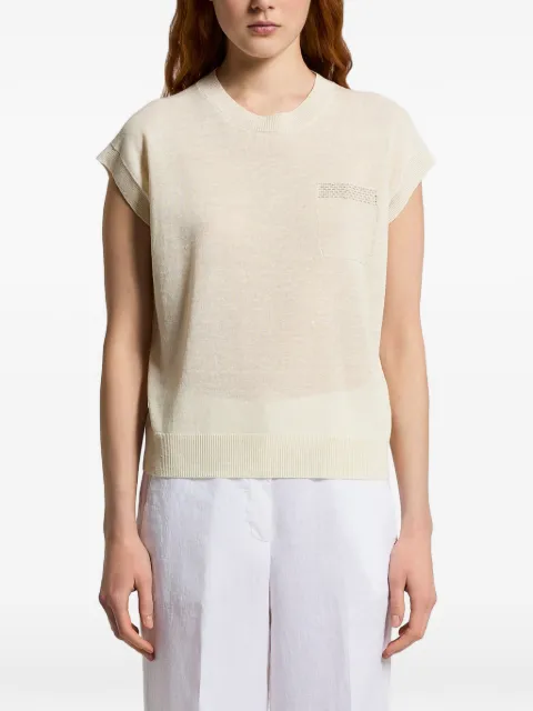 Peserico pocket knitted top Yellow S99179F129056V