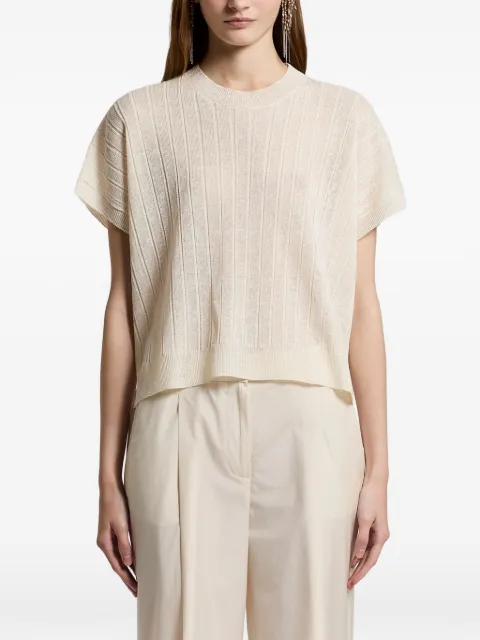 Peserico ribbed short-sleeve knitwear Neutrals M99151F1209386