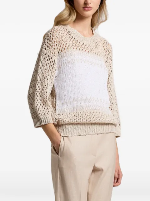 Peserico openwork knitwear jumper Neutrals S99146F039110G