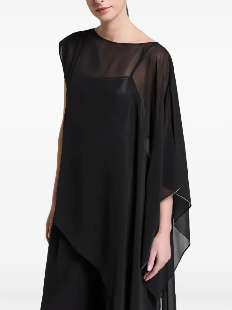 Peserico asymmetric-hem top Black E0641002361