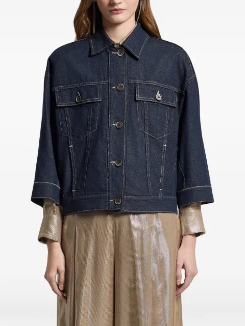 Peserico flap-pocket jacket Blue S21559L1207934