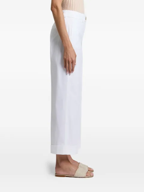 Peserico pressed-crease turn-up trousers White M0499801964