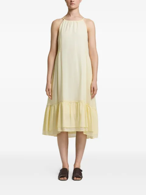 Peserico ruffled midi dress Yellow S02238L100481