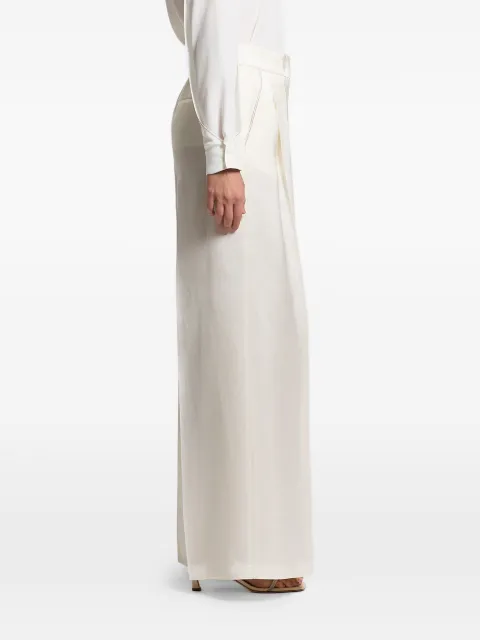 Peserico pleated satin trousers White E0439406800