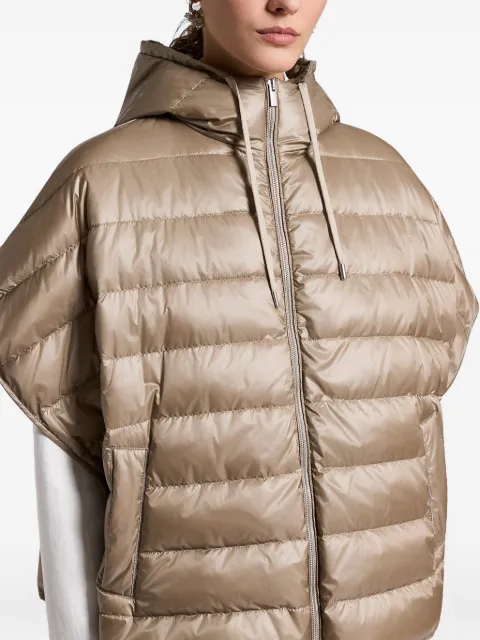 Peserico hooded zip puffer jacket Neutrals A2411702200