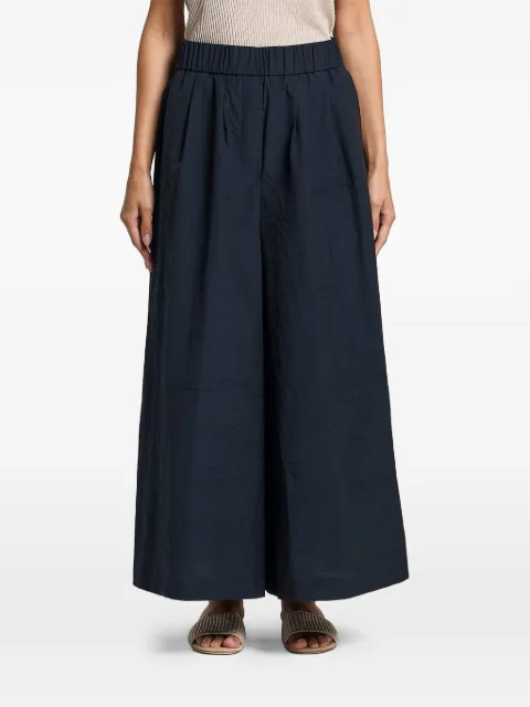 Peserico elasticated palazzo pants Blue P0413102792