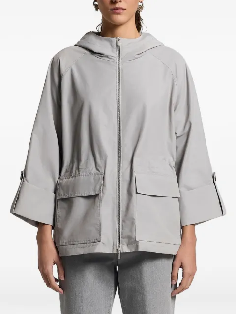 Peserico hooded parka coat Grey A2511707306