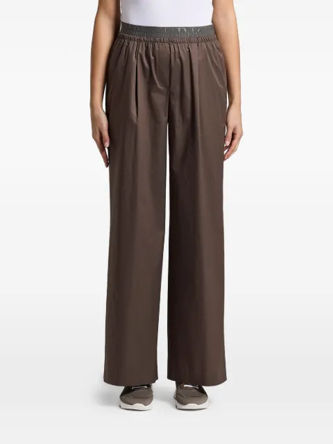 Peserico logo-waistband trousers Brown A0460201979