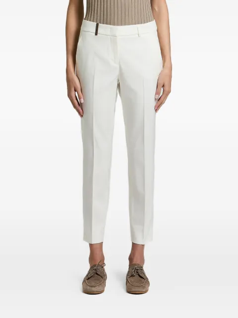 Peserico pressed-crease cropped trousers Neutrals A04718J001953