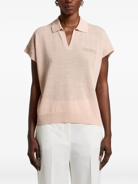 Peserico pocket polo knitwear Pink S99178F129056V