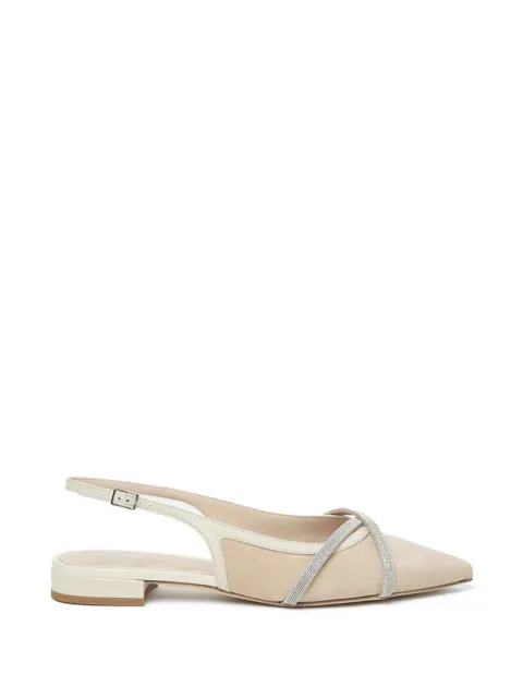 Peserico embellished-strap ballet flats Neutrals E39736C0RCC843