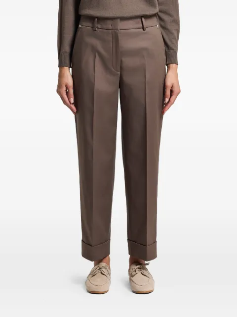 Peserico pleat-detail trousers Brown A04576J001953