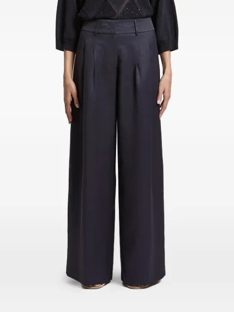 Peserico pleated wide-leg trousers Blue A0414301926