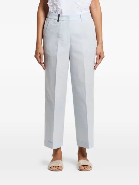 Peserico cuffed trousers Blue P0442902688