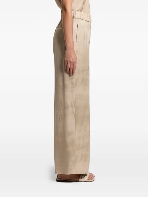 Peserico fluid jacquard trousers Neutrals E0412403704