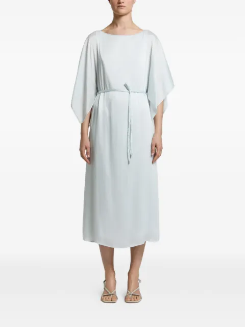 Peserico crinkled tie-waist midi dress Blue E0239001516
