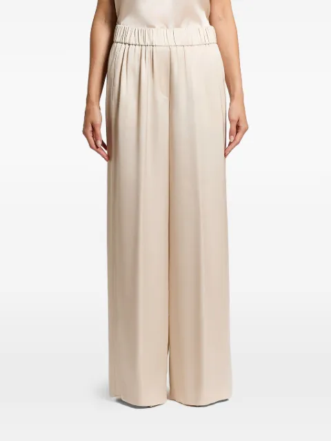 Peserico elasticated-waist satin trousers Neutrals A0405206638