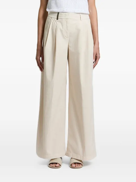 Peserico pleated wide-leg trousers Neutrals P04722T2300800