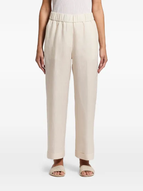 Peserico elasticated turn-up trousers Neutrals P0444502600