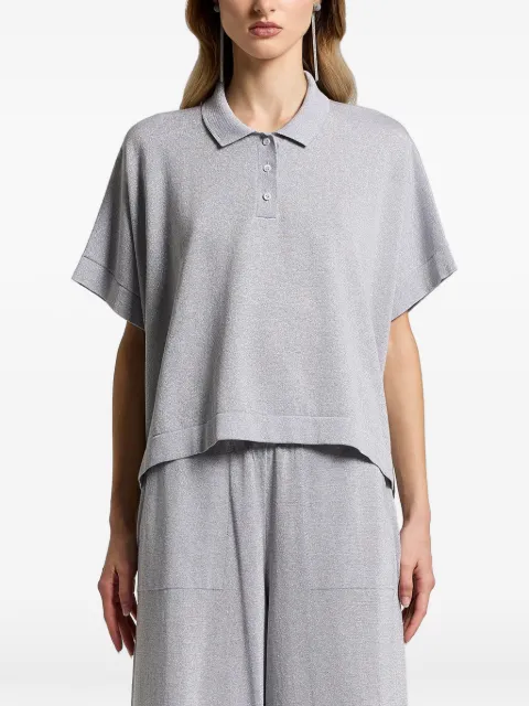 Peserico buttoned short-sleeve polo top Grey A99084F149173H