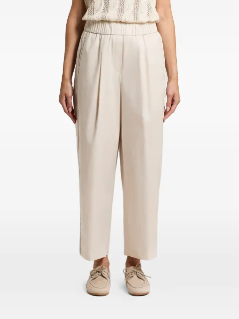Peserico elasticated-waist trousers Neutrals A0465701979