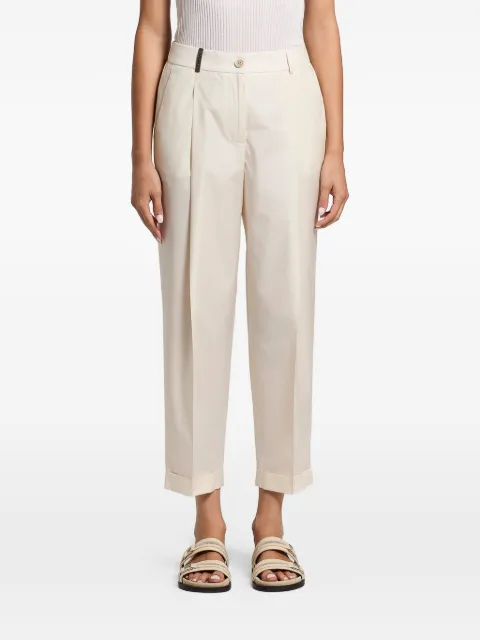 Peserico pleated turn-up trousers Neutrals P0438201919