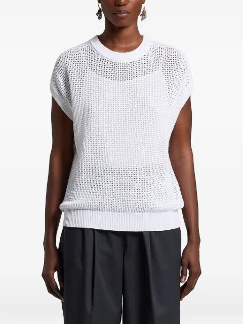 Peserico knitted sleeveless knitwear White S99108F0709234