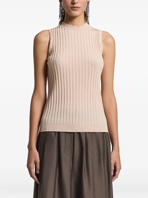 Peserico ribbed sleeveless top Neutrals A98211F1809310
