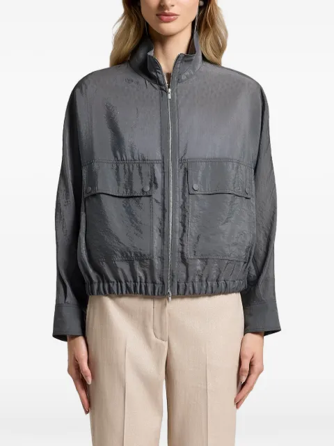 Peserico flap-pocket zip jacket Grey S2513600951