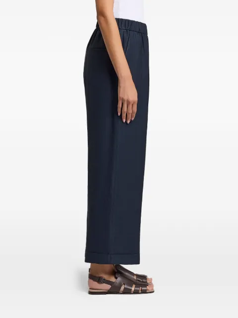 Peserico elastic-waist turn-up trousers Blue 71P0403605435