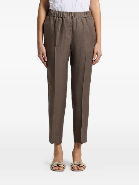 Peserico elasticated-waist trousers Brown A0417802606