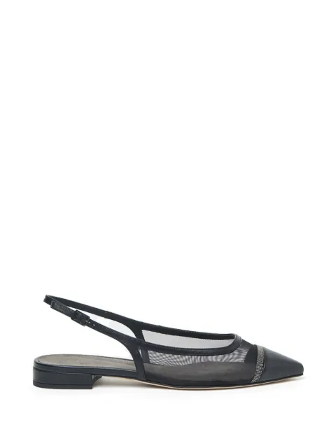 Peserico pointed-toe ballet flats Black E39739C0RCC854