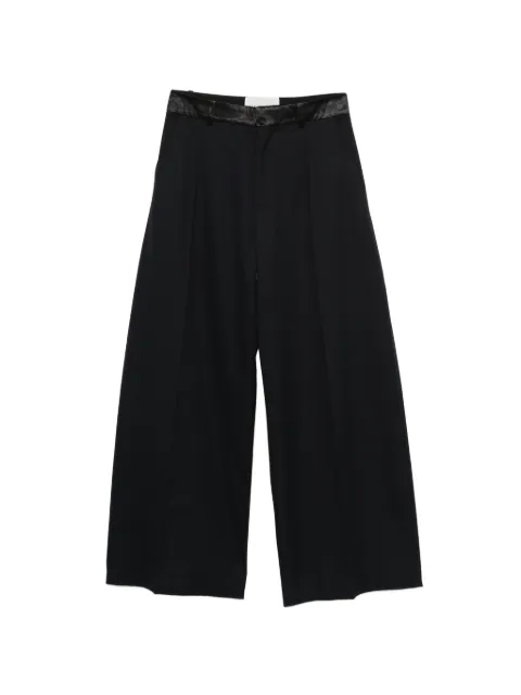 Nackiyé Hutton velvet trim palazzo pants Black 1000985