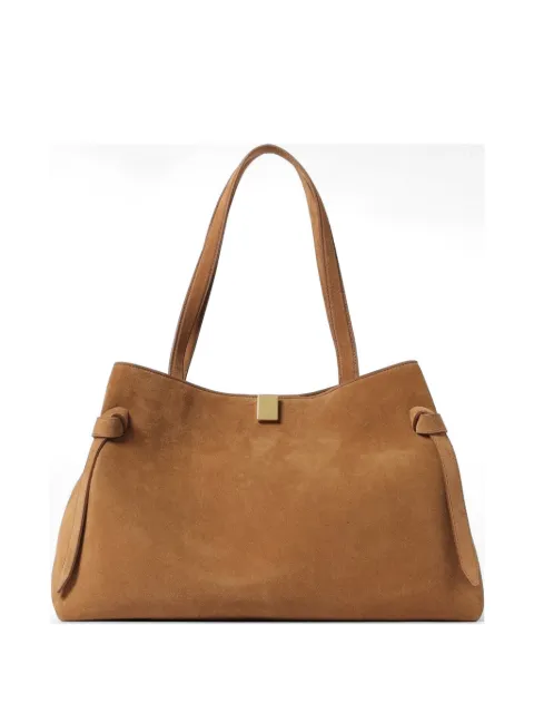 Yuzefi Gyoza knotted suede tote bag Brown YUZPF25HBGZT