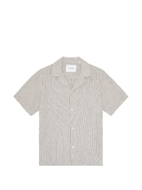 Les Deux Lukas striped short-sleeved shirt Neutrals 1001383