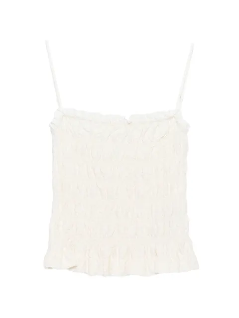System ruffled strap top Neutrals SY2G1WTOT04WM