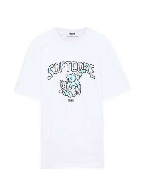MSGM graphic-print T-shirt White 3940MM95SE257570