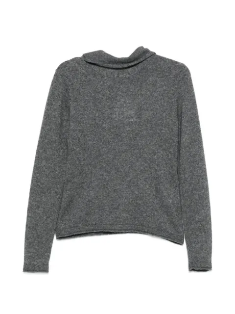VIKTORIA CHAN turtleneck scarf sweater Grey AW25018