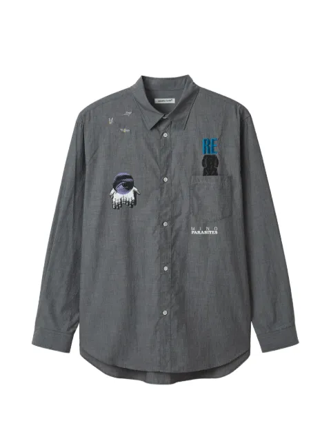 Undercover patch-appliqué pocket shirt Grey UP1F4413