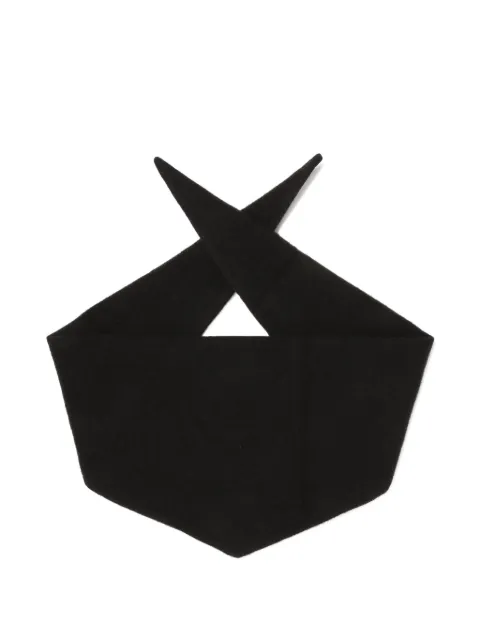Rier fleece trim scarf Black AXS30X02