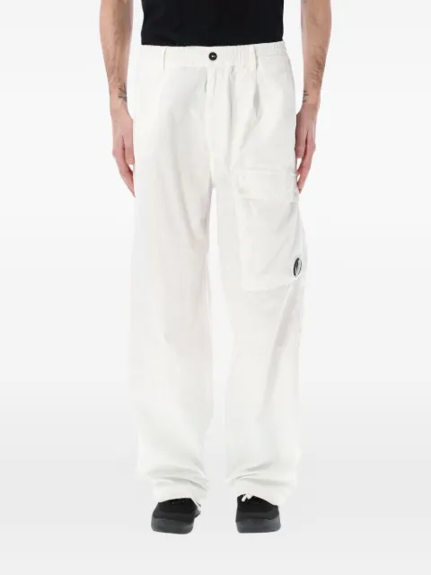 C.P. Company belt-loop buttoned trousers White 20CMPA126A110325G103