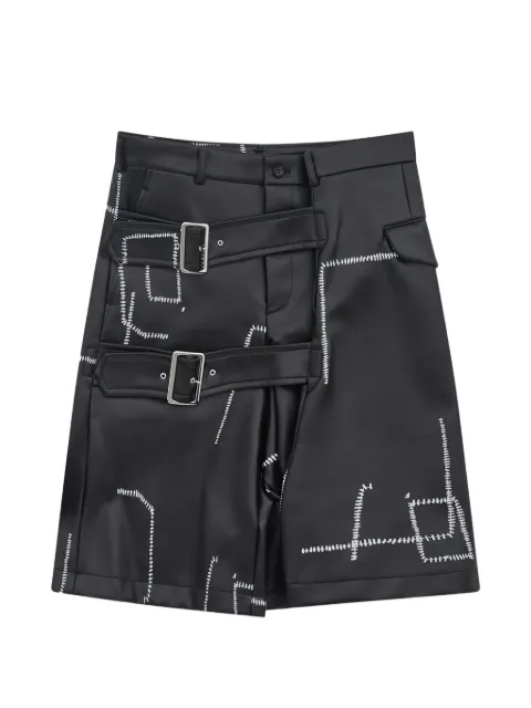 Black Comme Des Garçons buckled shorts Black 1PP008