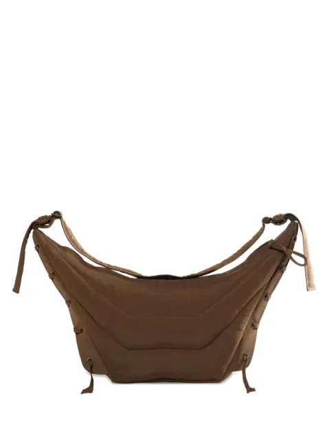 LEMAIRE medium Soft Game bag in nylon canvas Brown BG0074LF1330